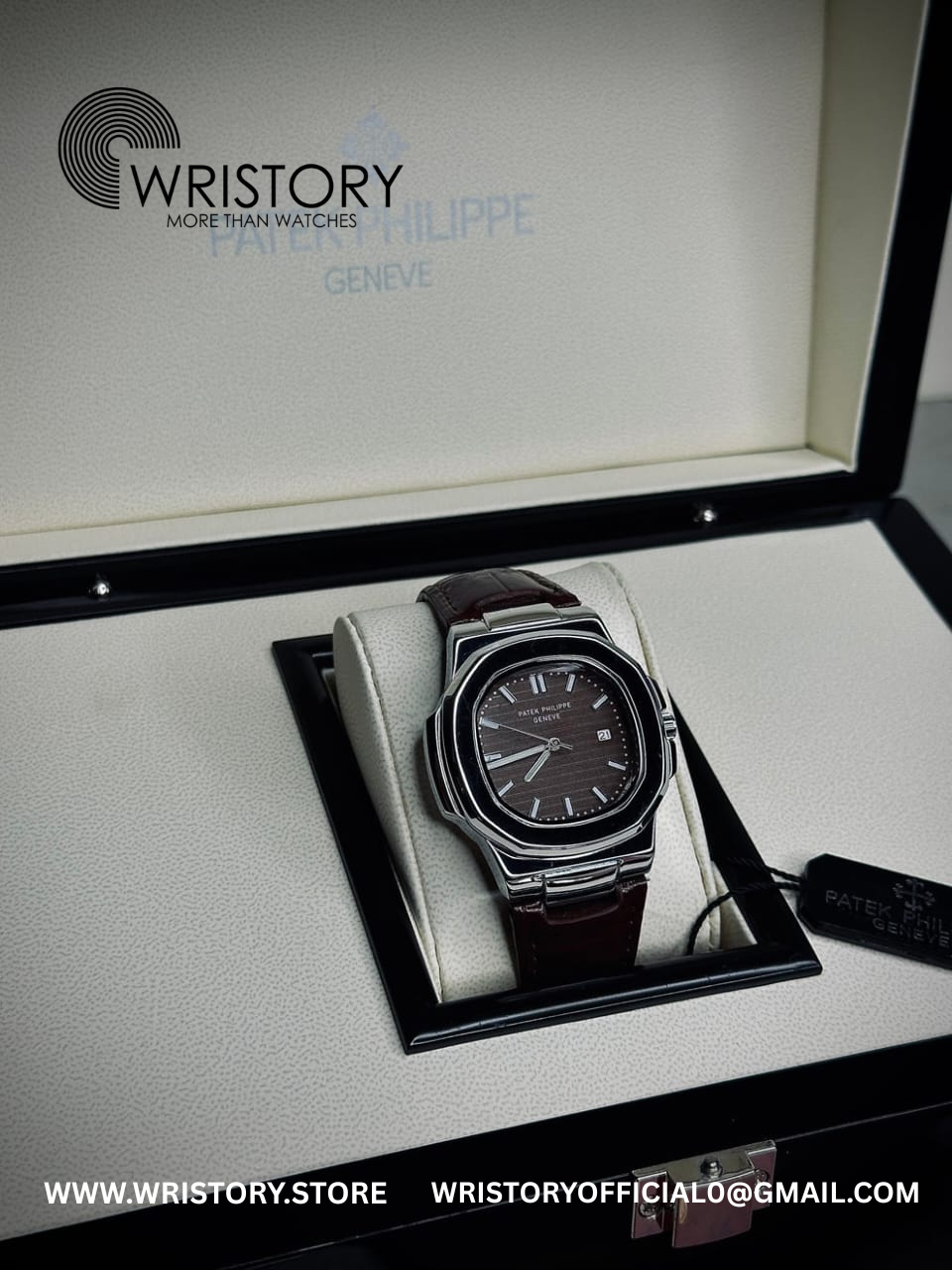 Patek Philippe Nautilus Leather Strap | Swiss-Like Movement