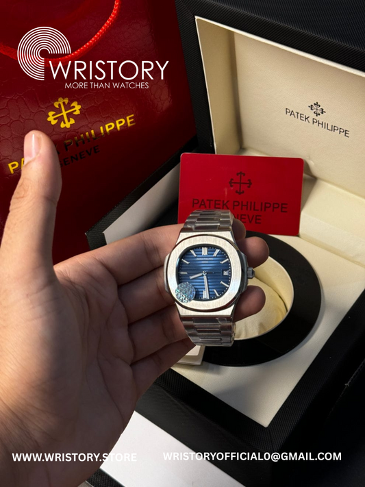 Patek Philippe Nautilus Blue Dial | Swiss-Like Movement & Stainless Steel Strap